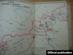 Советские операции в Восточном Туркестане в 1945 г. Карта – приложение к докладной записка Берии к Сталину, Молотову и Маленкову 5 сентября 1945 г. Документ из одного из архивов бывшего СССР любезно предоставлен Джамилем Гасанлы, автором книги "Синьцзян в орбите советской политики".