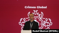 Нариман Джелял на Международной конференции «Crimea Global» в Киеве, 21 октября 2024 года