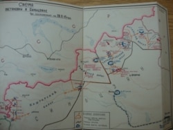 Советские операции в Восточном Туркестане в 1945 г. Карта из одного из архивов бывшего СССР любезно предоставлена Джамилем Гасанлы, автором книги "Синьцзян в орбите советской политики"