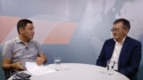 Kazakhstan – AzattyqLIVE expert Kazakh human rights defender, civil activist Erlan/Yerlan Kaliev (R) and journalist Kassym Amanzhol. Almaty, 04Sep2019