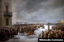 Декабристы на Сенатской площади, 1825 год