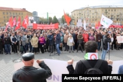 Акция протеста против пенсионной реформы в Новосибирске